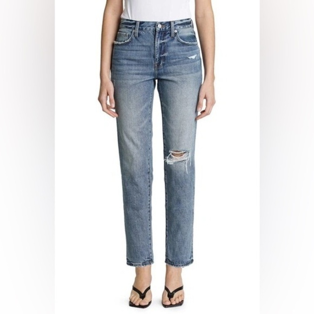 PISTOLA DISTRESSED PRESLEY HIGH WAIST BOYFRIEND JEANS IN ANTIDOTE WOMEN SIZE 26